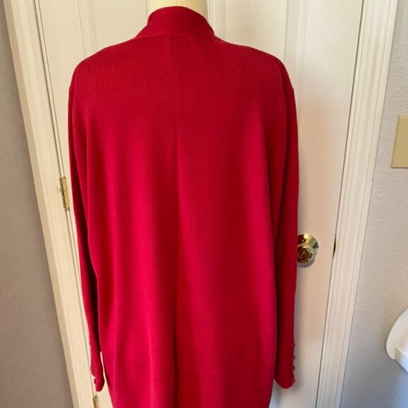 Chicos Long Open-Front Ribbed Sweater - Picture 2 of 6